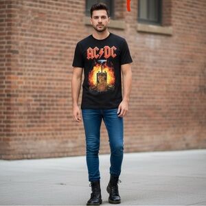 AC DC TNT SHORT SLEEVE BLACK T-SHIRT MEN'S 2XLARGE NEW